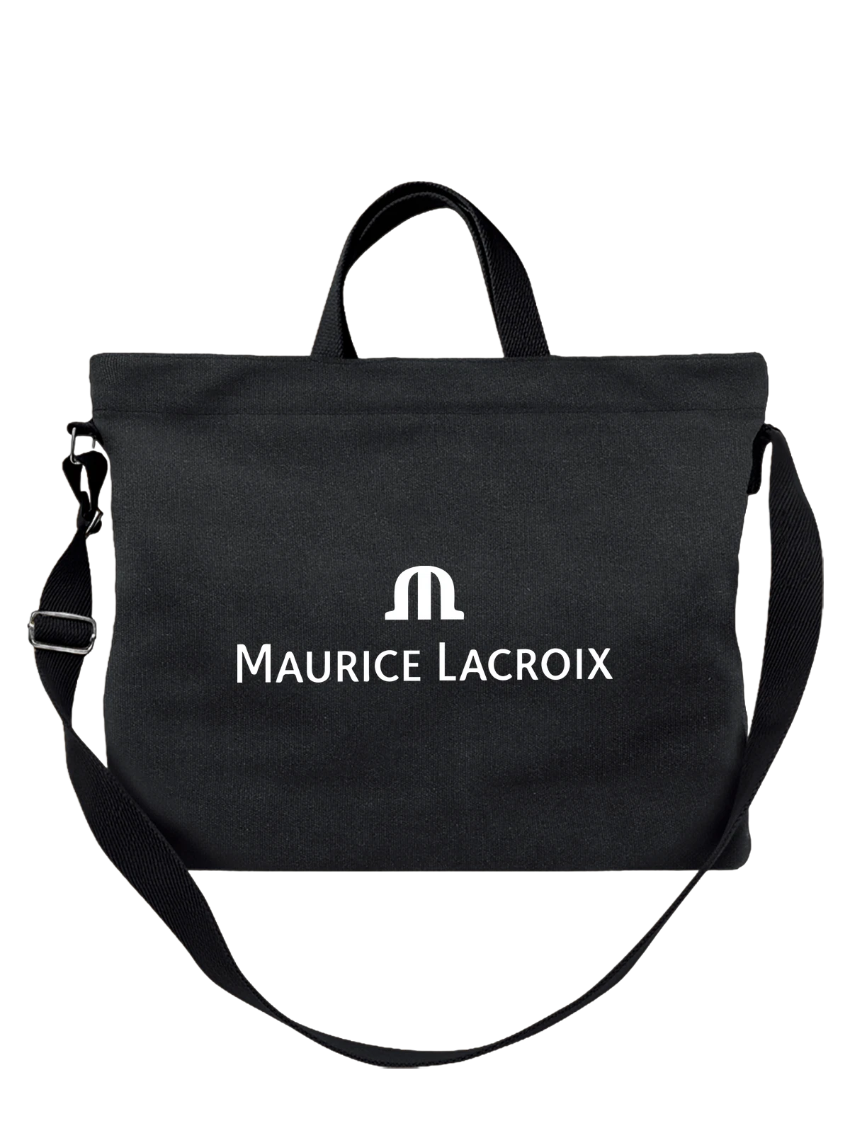 Сумка Maurice Lacroix чёрная с принтом — современный вордмарк — Чёрная, фото 1