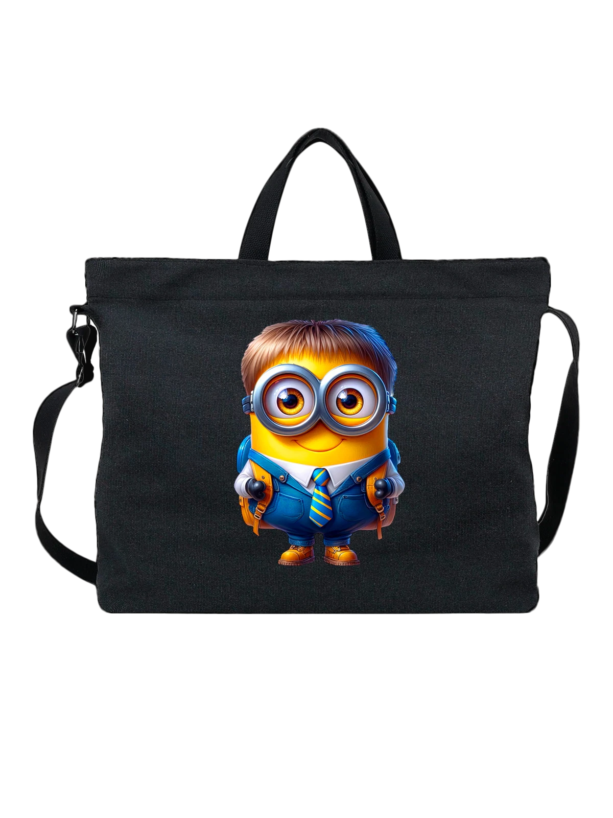 Сумка Миньон Minion школьник чёрная с принтом — подарок поклоннику — Чёрная, фото 1