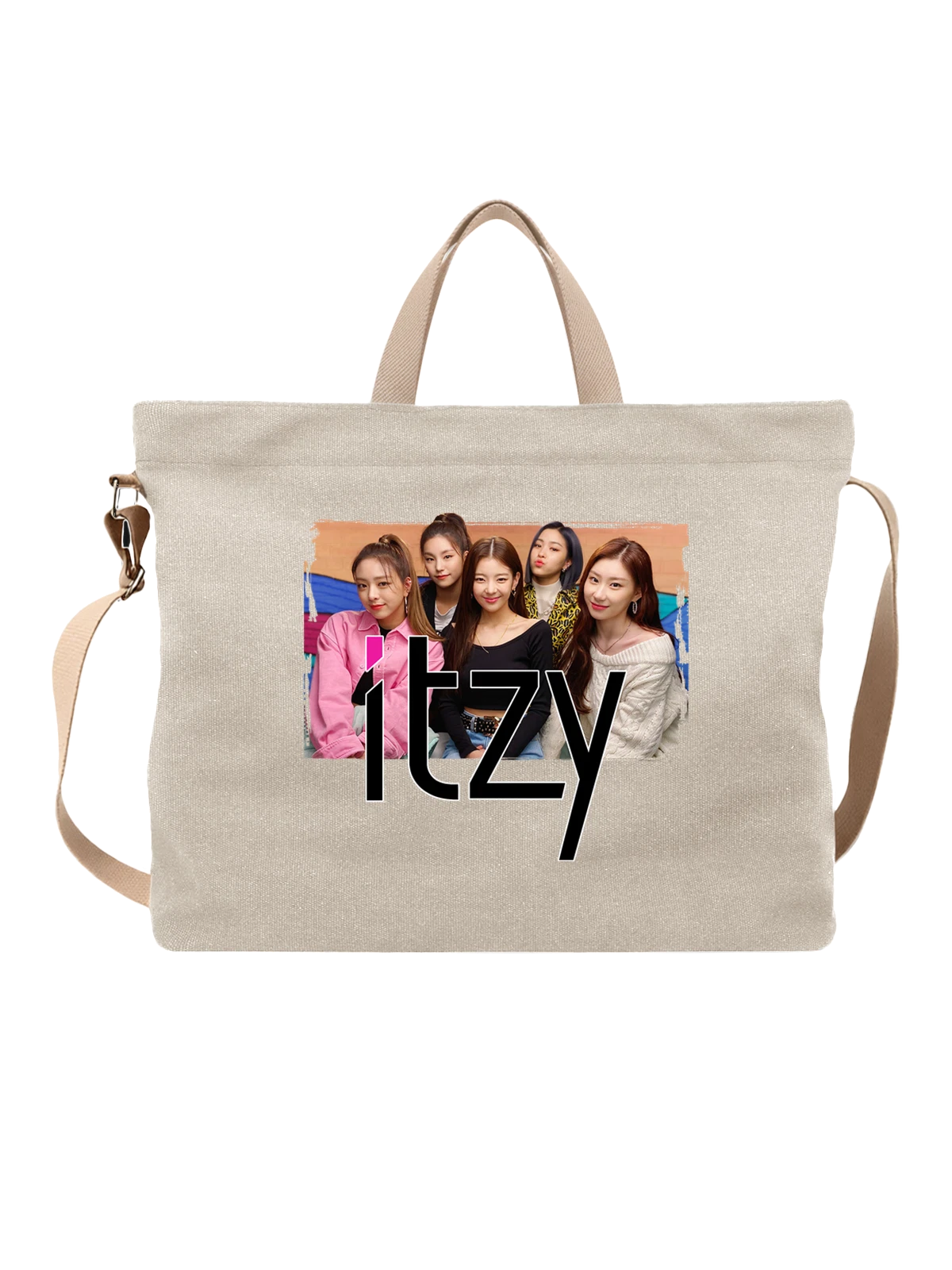 Сумка Группа Itzy Итзи белая с принтом — песня — Белая, фото 1