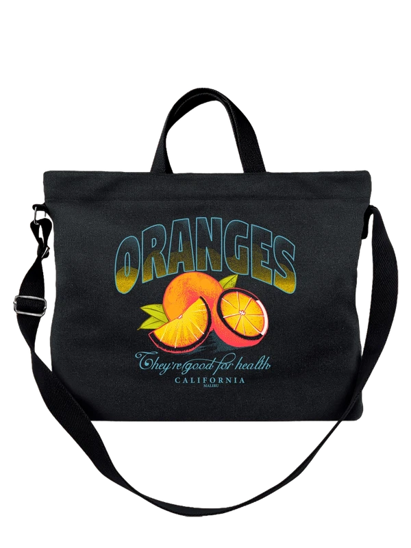 Сумка апельсины oranges California — Чёрная, фото 1