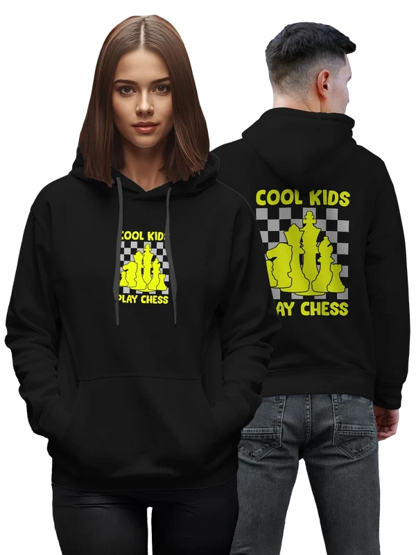 Худи шахматы cool kids play chess — Чёрная, фото 1
