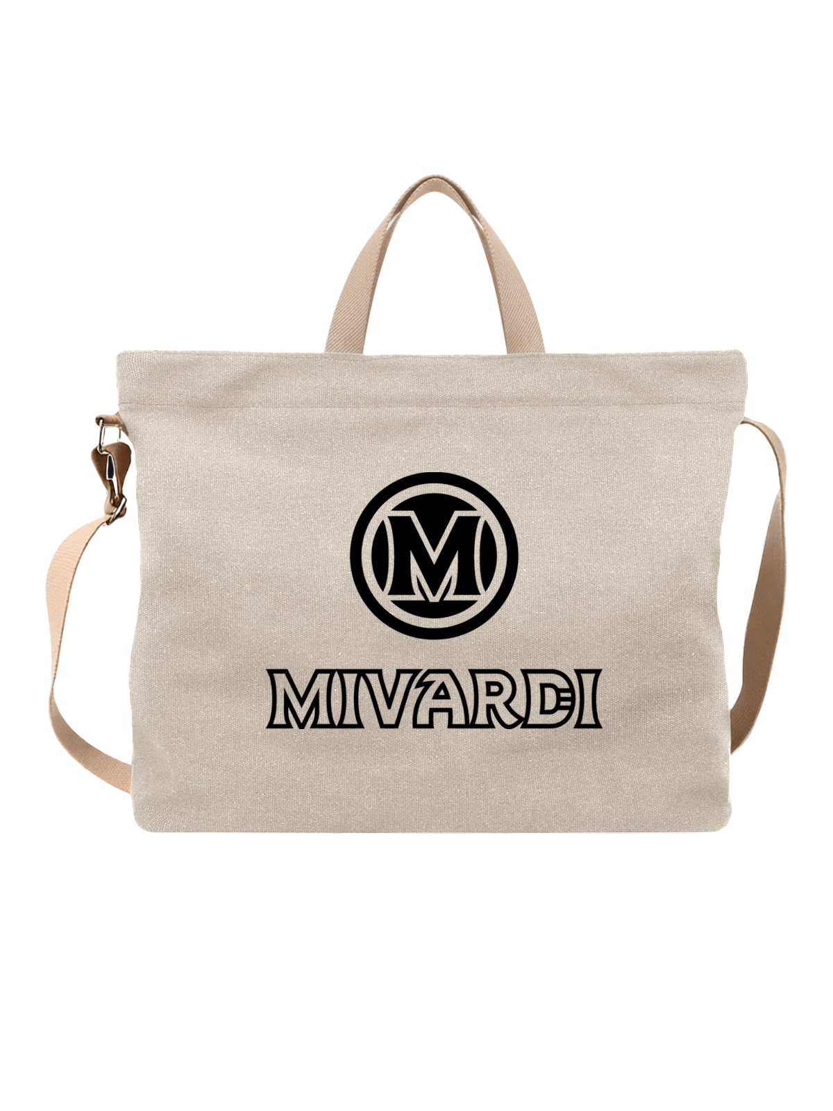 Сумка Mivardi белая с принтом — современная айдентика — Белая, фото 1