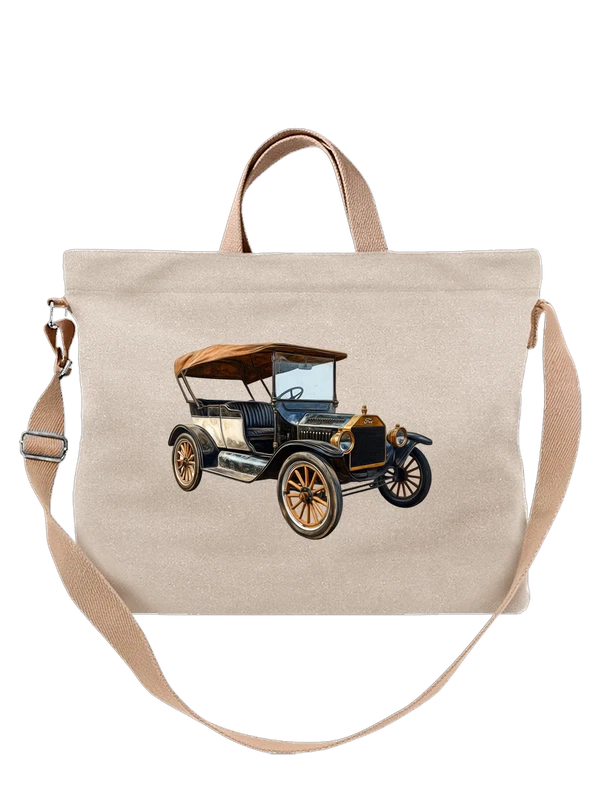 Сумка винтажный автомобиль Ford Model T 1910s — Белая, фото 1