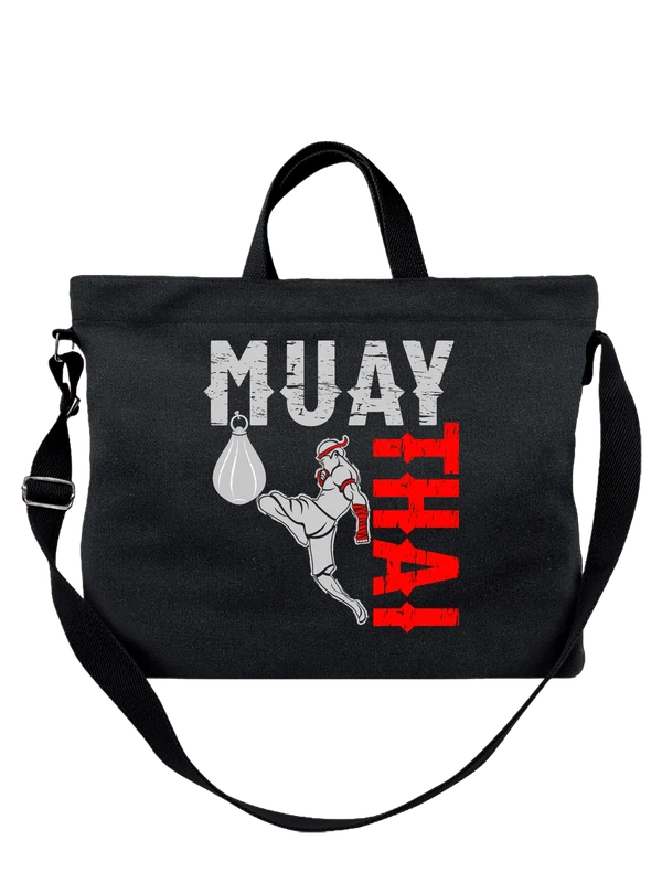 Сумка надпись muay thai — Чёрная, фото 1