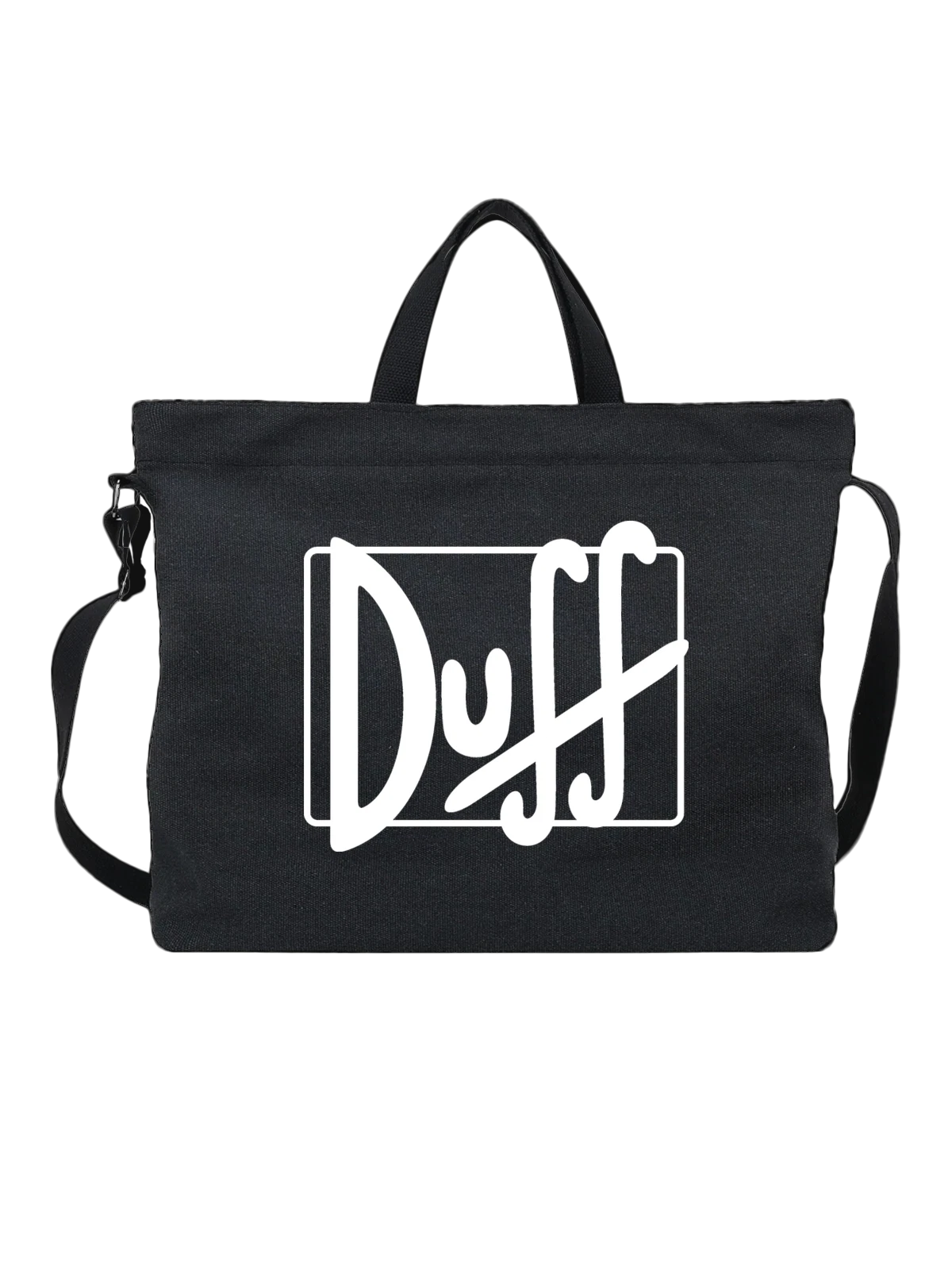 Сумка Duff чёрная с принтом — город Спрингфилд — Чёрная, фото 1