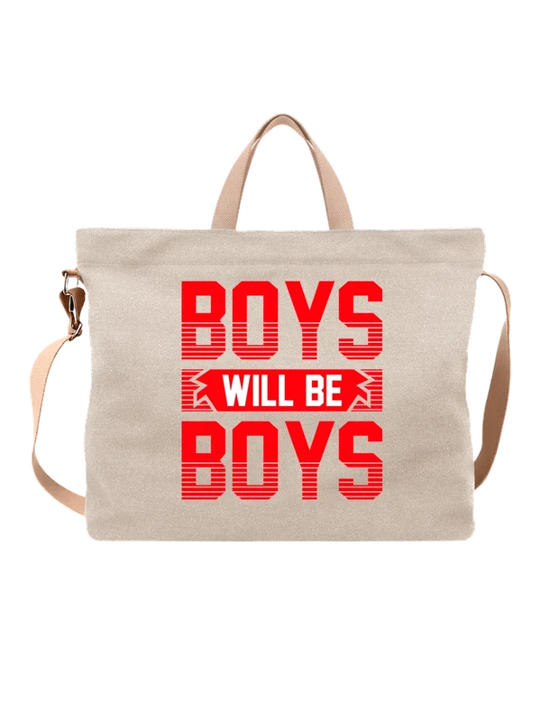 Сумка с надписью boys — Белая, фото 1