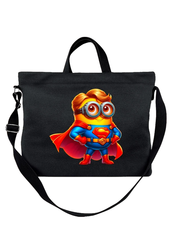 Сумка с Миньоном Minion Суперменом Superman — Чёрная, фото 1