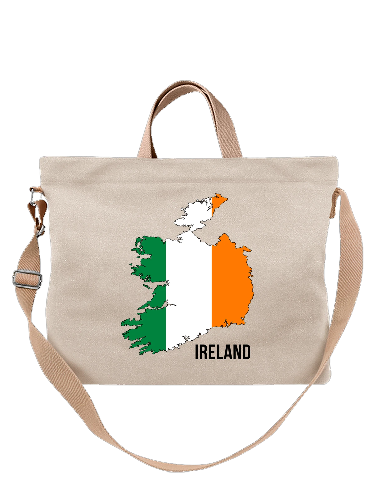 Сумка с флагом Ирландии Ireland белая с принтом — национальная символика — Белая, фото 1