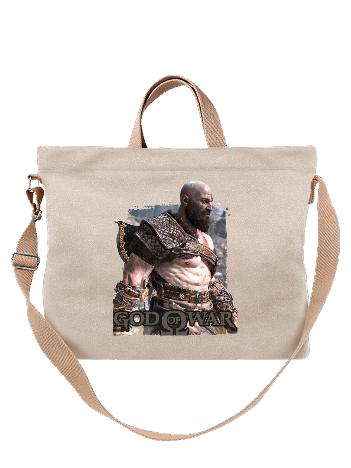 Сумка God of war белая с принтом — экшен игра — Белая, фото 1