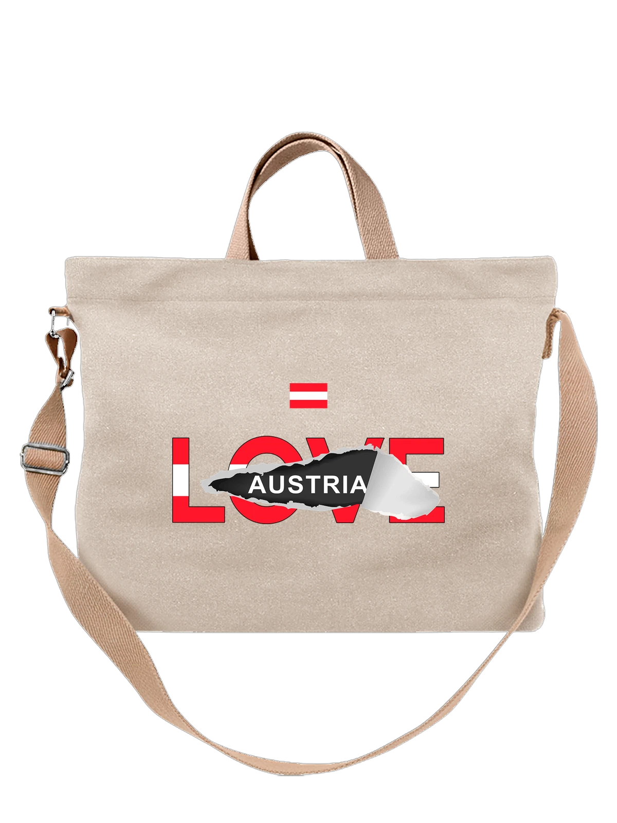 Сумка Флаг Австрии Austria белая с принтом — национальная символика — Белая, фото 1