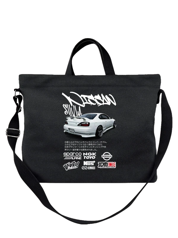 Сумка Nissan Silvia S15 с большим антикрылом — Чёрная, фото 1