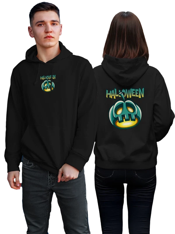 Худи тыква и надпись Halloween — Чёрная, фото 1