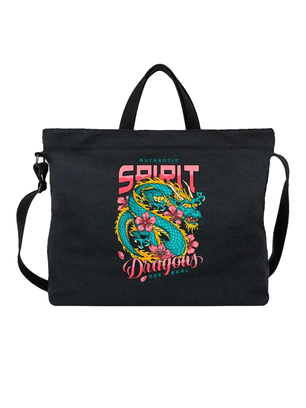 Сумка с драконом authentic spirit — Чёрная, фото 1