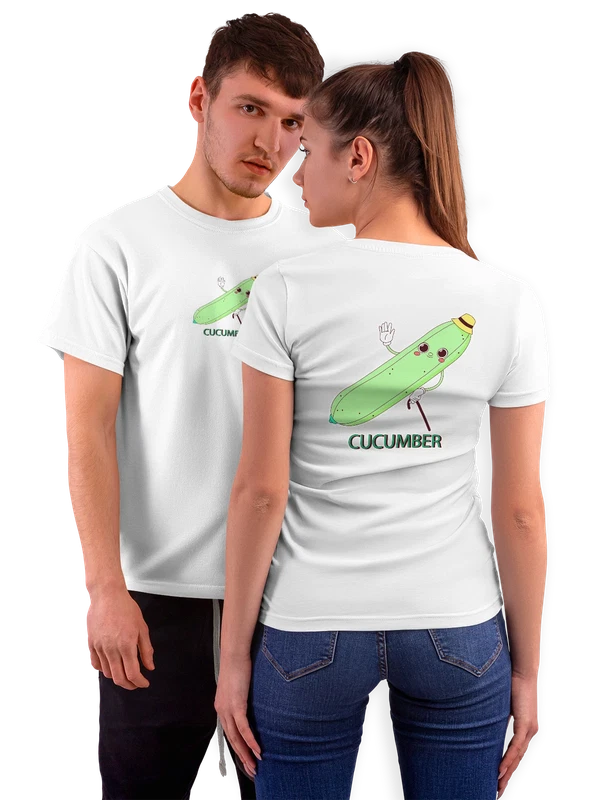 Футболка с огурцом cucumber — Белая, фото 1