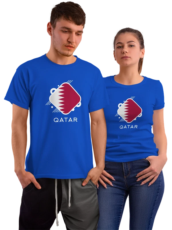 Футболка флаг Катара Qatar — Синяя, фото 1