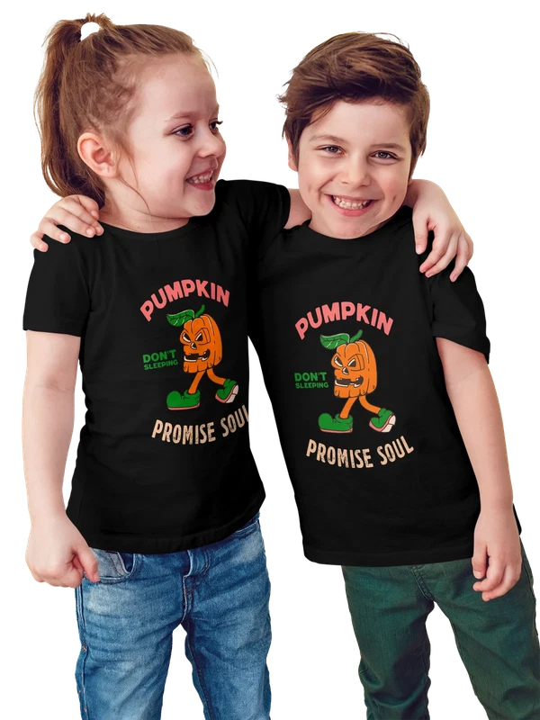 Футболка тыква Halloween pumpkin promise soul — Чёрная, фото 1