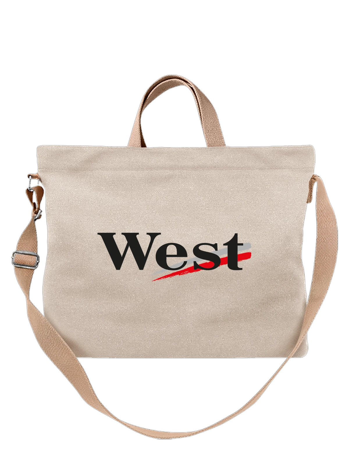 Сумка West белая с принтом — спонсорство автоспорта — Белая, фото 1