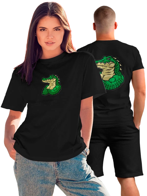 Футболка с крокодилом — Чёрная, фото 1