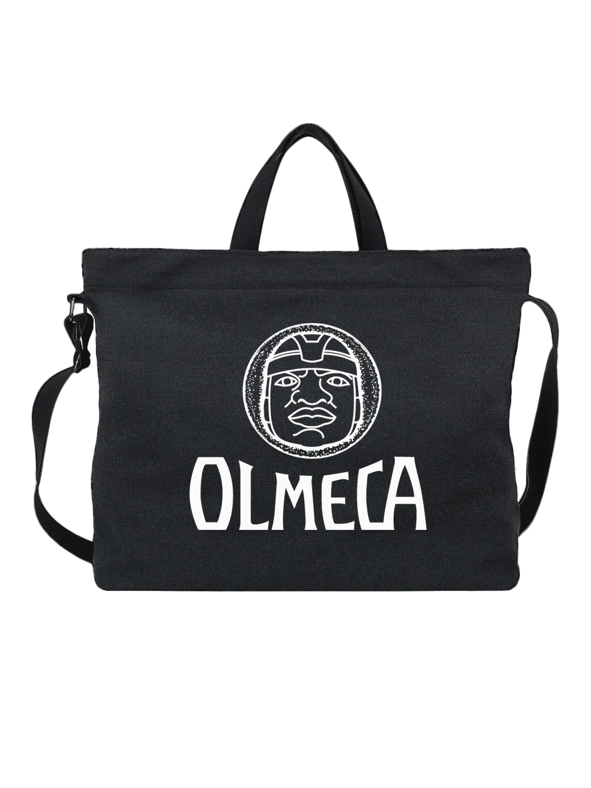 Сумка Olmeca чёрная с принтом — современная айдентика — Чёрная, фото 1