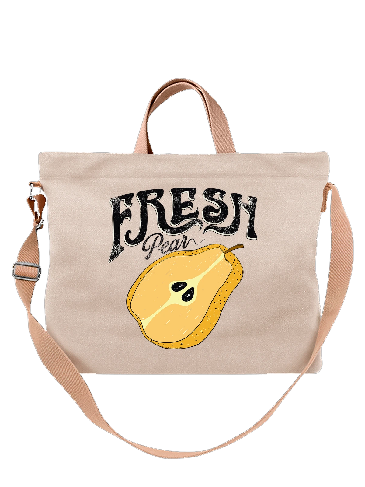 Сумка Груша fresh pear белая с принтом — растительная пища — Белая, фото 1