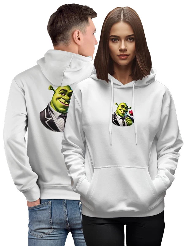 Худи Шрек Shrek с розой — Белая, фото 1