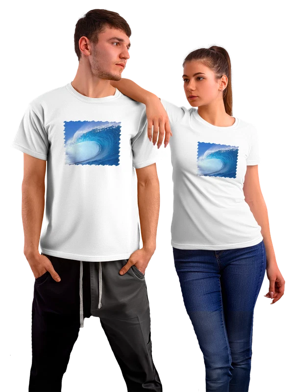 Футболка Природа Blue Ocean Wave — Белая, фото 1