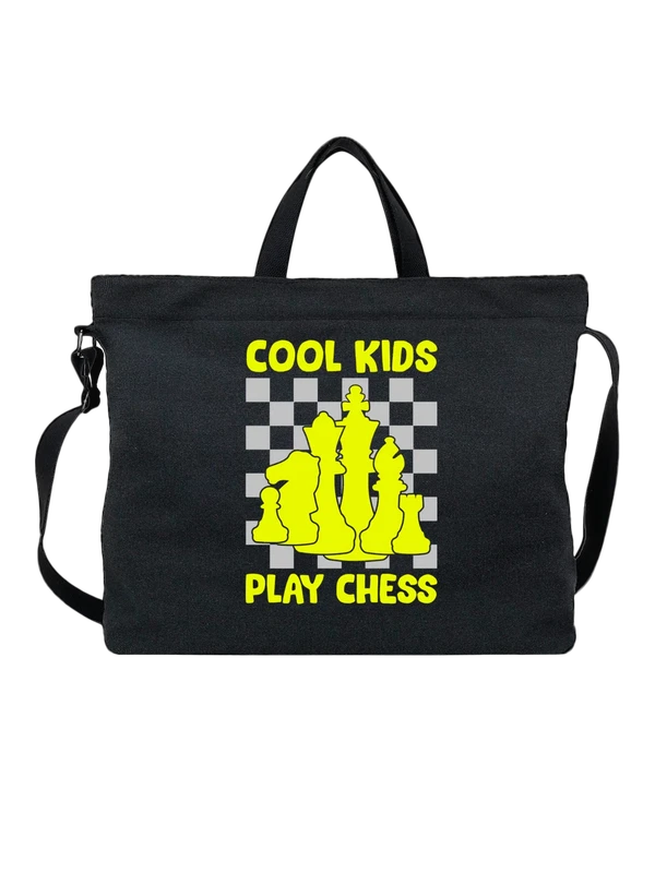 Сумка шахматы cool kids play chess — Чёрная, фото 1