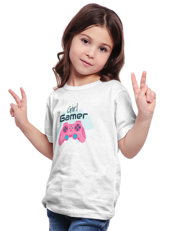 Футболка с надписью girl gamer — Белая, фото 1