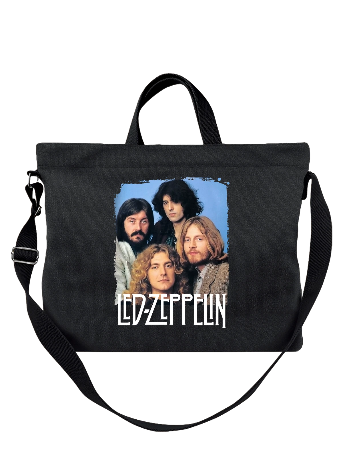 Сумка Группа Led Zeppelin Лед Зеппелин чёрная с принтом — исполнитель — Чёрная, фото 1