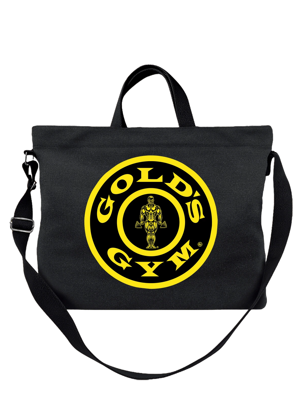 Сумка Golds Gym чёрная с принтом — бодибилдинг и тяжелая атлетика — Чёрная, фото 1