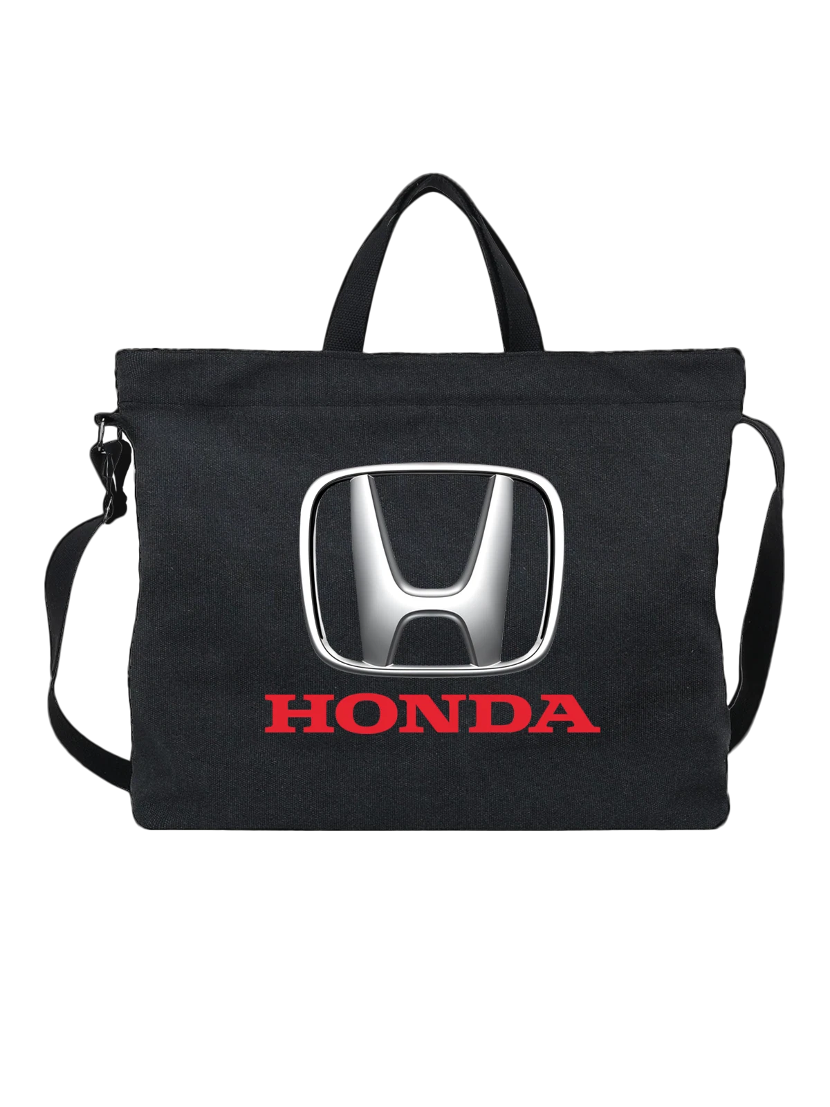 Сумка Honda чёрная с принтом — классический шильдик — Чёрная, фото 1