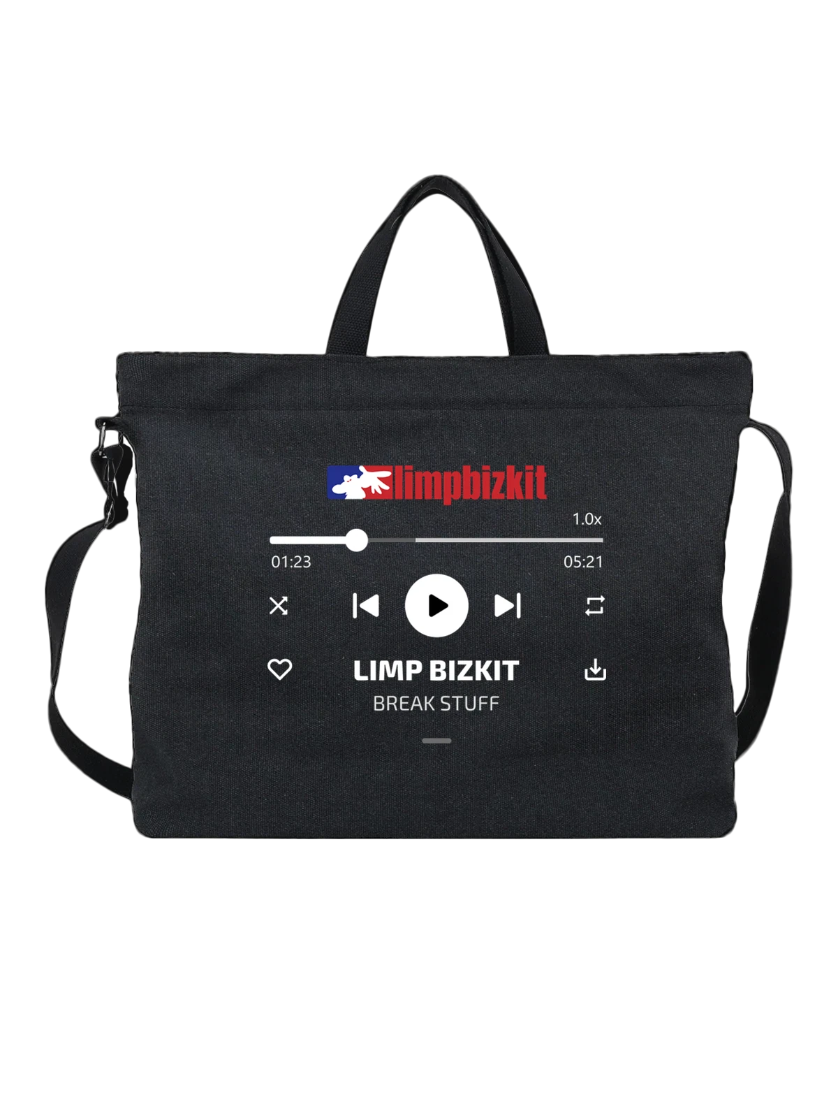 Сумка Limp Bizkit Break Stuff чёрная с принтом — песня — Чёрная, фото 1