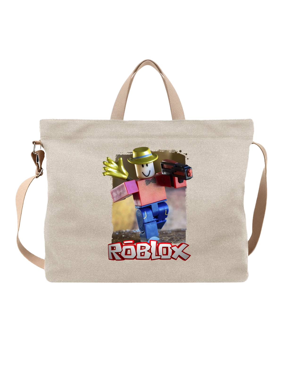 Сумка Roblox белая с принтом — геймерский принт — Белая, фото 1