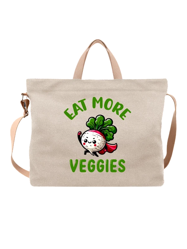 Сумка свекла eat more veggies — Белая, фото 1