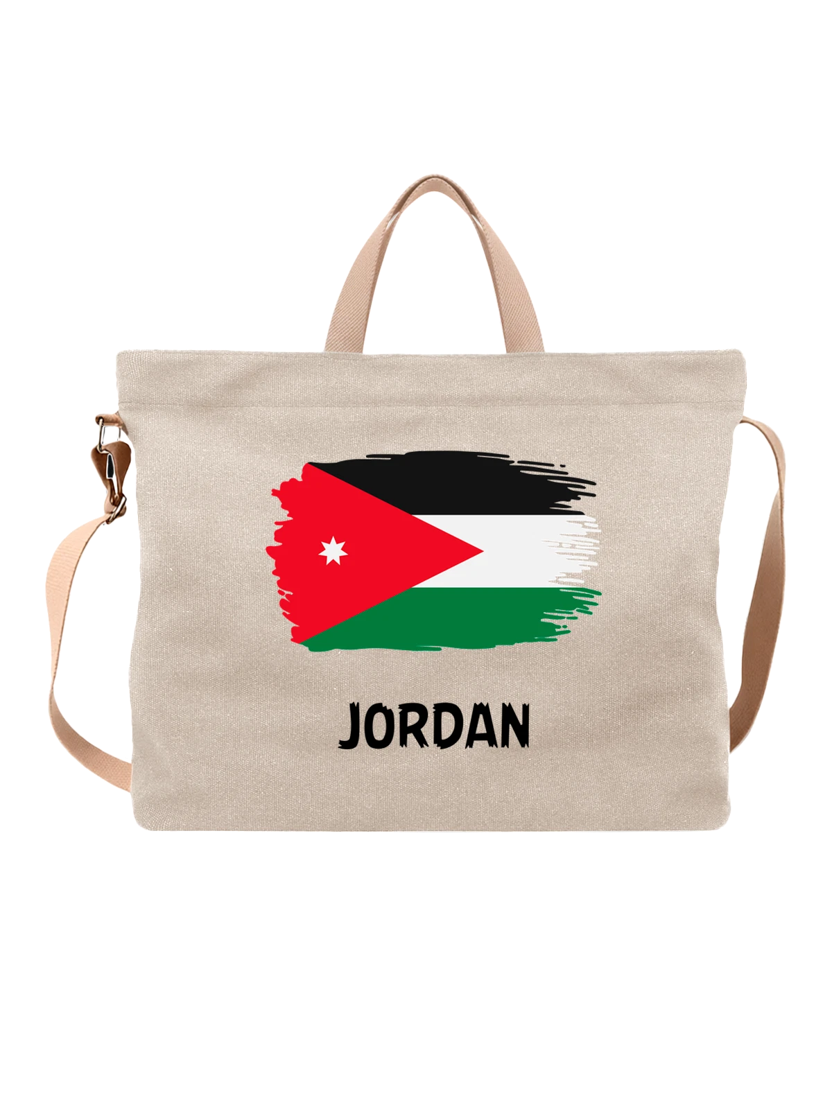 Сумка с флагом Иордания Jordan белая с принтом — национальная символика — Белая, фото 1