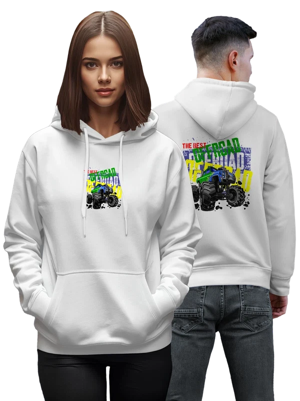 Худи с джипом the best offroad — Белая, фото 1