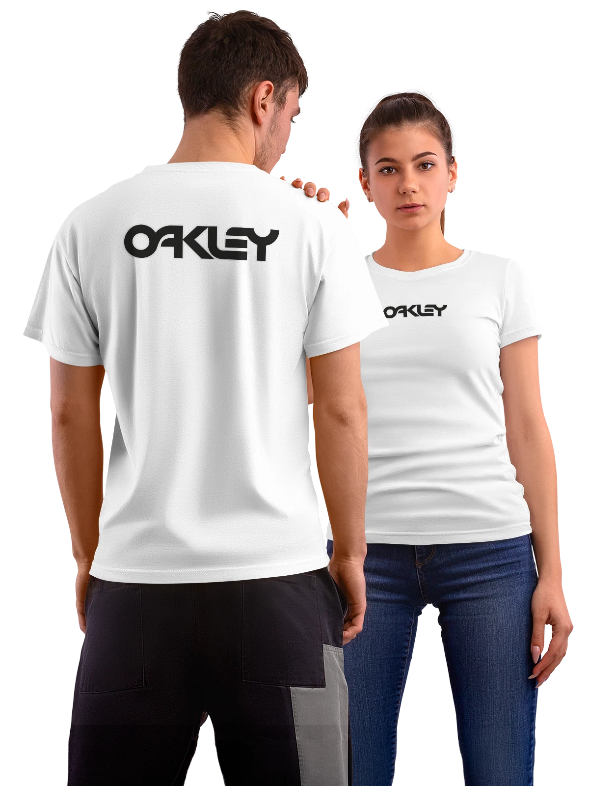 Футболка Oakley белая с принтом на спине — велоспорт и сноуборд — Белая, фото 1