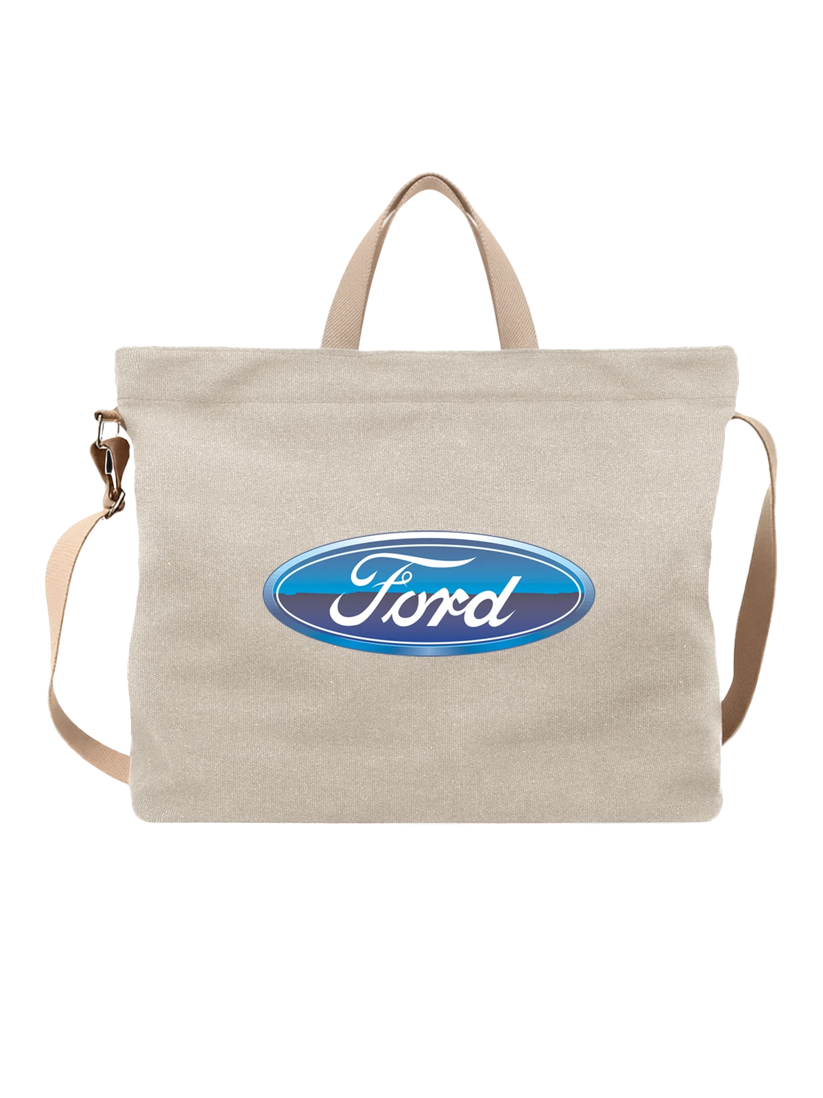 Сумка Ford белая с принтом — металлический эффект — Белая, фото 1