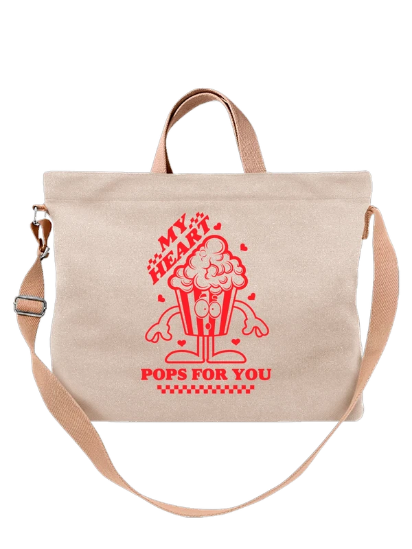 Сумка попкорн my heart pops — Белая, фото 1