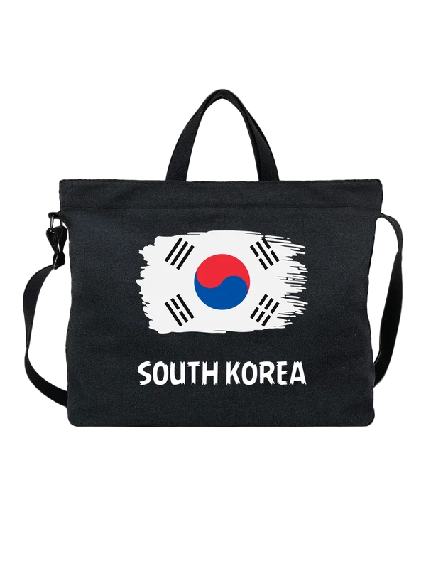Сумка с флагом Корея Korea — Чёрная, фото 1