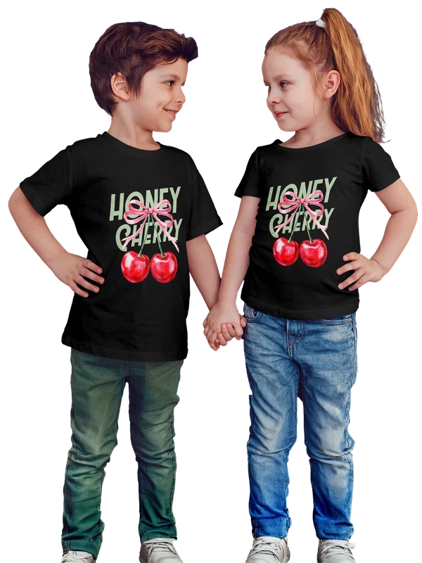 Футболка вишня honey cherry — Чёрная, фото 1