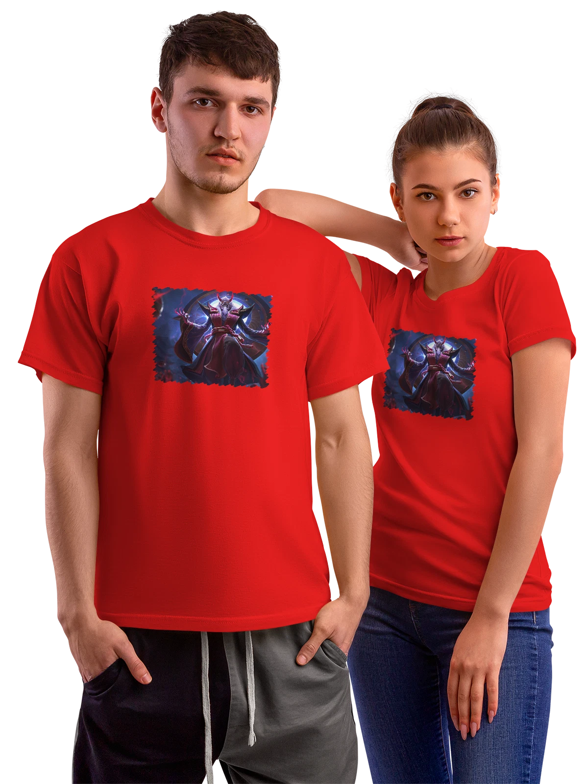 Футболка Игра Blood Moon Zilean League of Legends красная с принтом — подарок отаку — Красная, фото 1