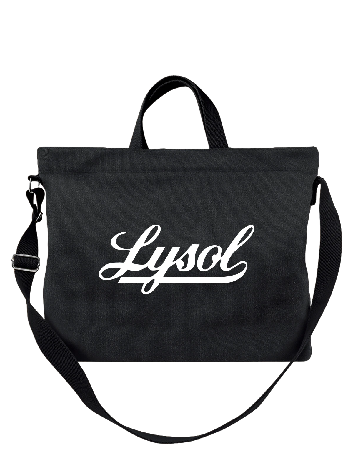 Сумка Lysol чёрная с принтом — современная айдентика — Чёрная, фото 1