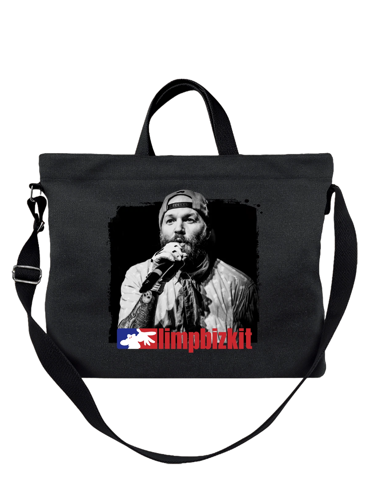 Сумка с группой Limp Bizkit Фред Дёрст чёрная с принтом — песня — Чёрная, фото 1