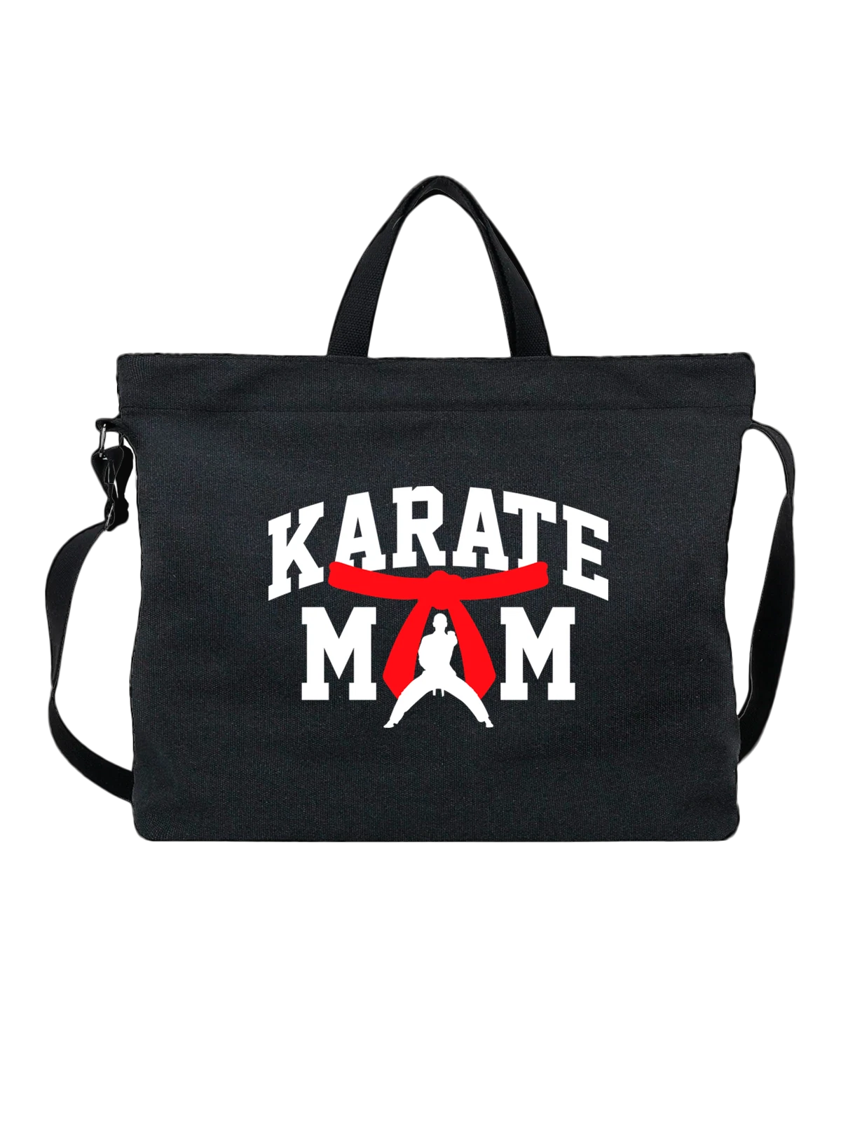 Сумка Карате karate mom чёрная с принтом — подарок бойцу — Чёрная, фото 1