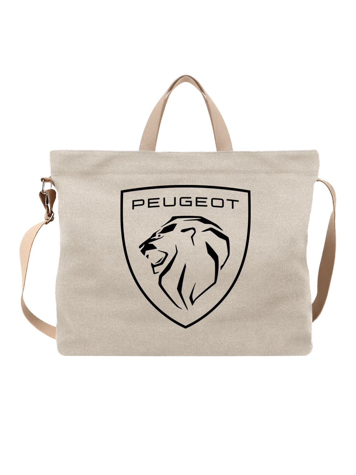 Сумка Peugeot белая с принтом — машины и автоспорт — Белая, фото 1