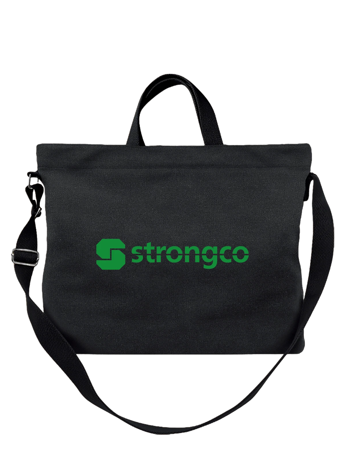 Сумка Strongco чёрная с принтом — современная айдентика — Чёрная, фото 1