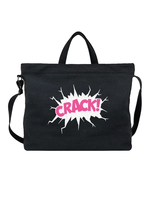 Сумка трещина crack — Чёрная, фото 1