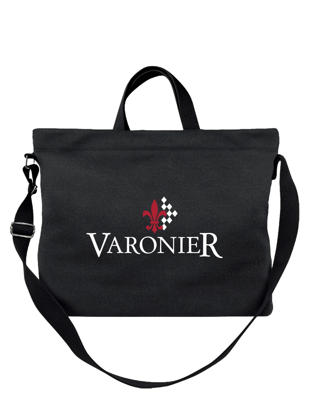 Сумка Varonier чёрная с принтом — альпийская одежда — Чёрная, фото 1