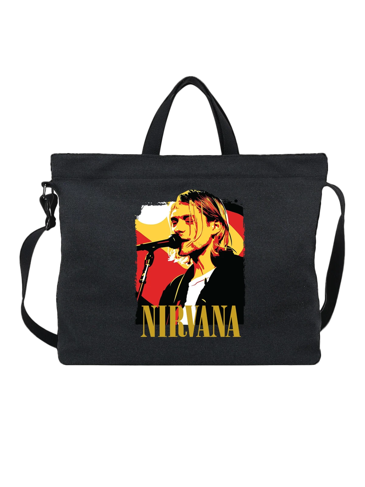 Сумка Nirvana Нирвана чёрная с принтом — grunge — Чёрная, фото 1